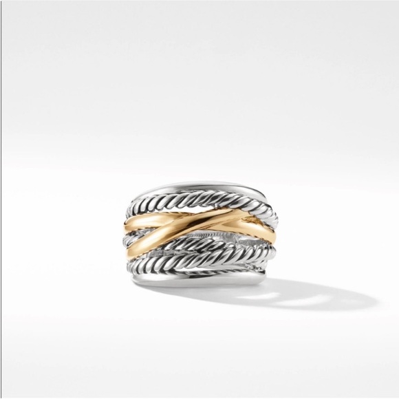 David Yurman Crossover Ring w 14k Gold - Picture 1 of 9